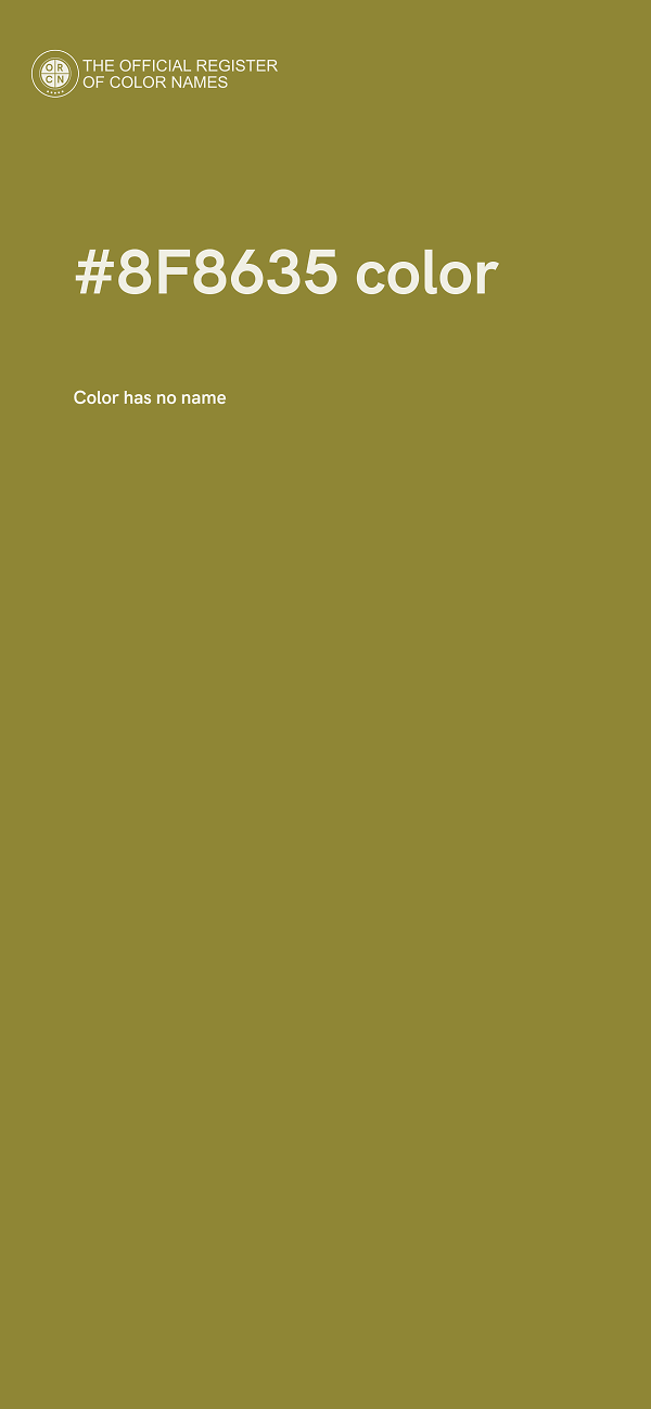 #8F8635 color image