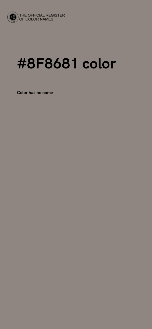 #8F8681 color image