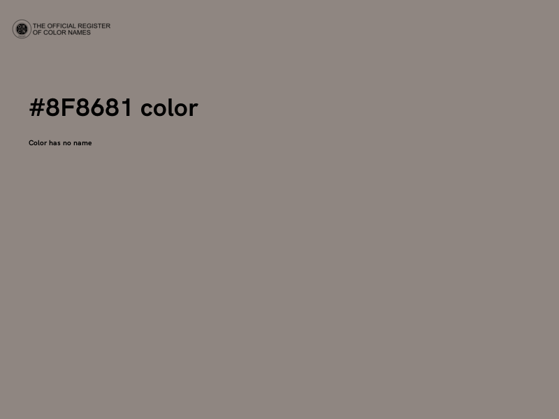 #8F8681 color image