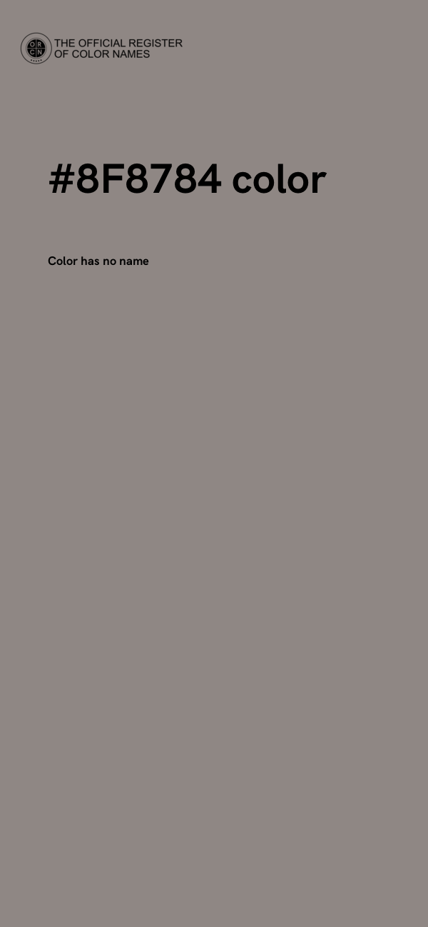 #8F8784 color image