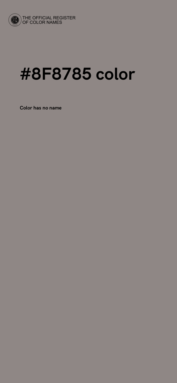 #8F8785 color image