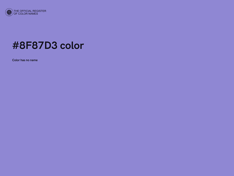 #8F87D3 color image