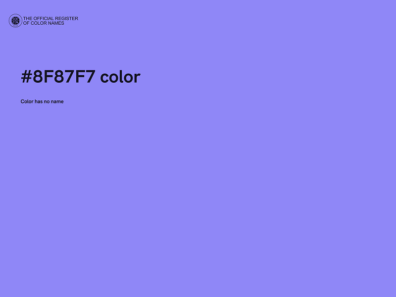 #8F87F7 color image