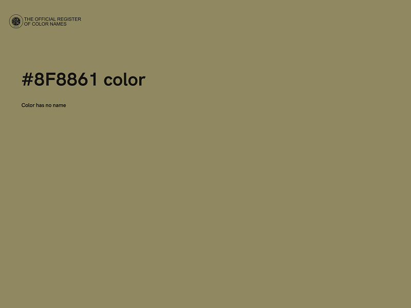 #8F8861 color image