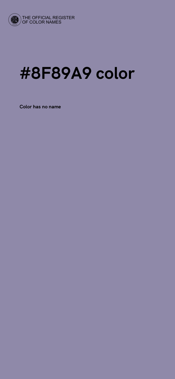#8F89A9 color image
