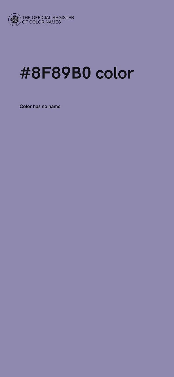 #8F89B0 color image