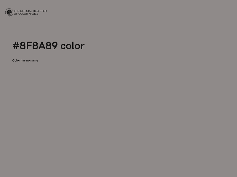 #8F8A89 color image