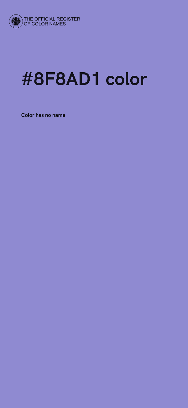 #8F8AD1 color image