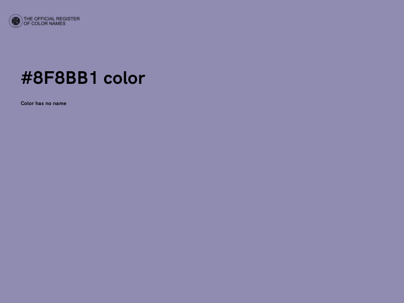 #8F8BB1 color image