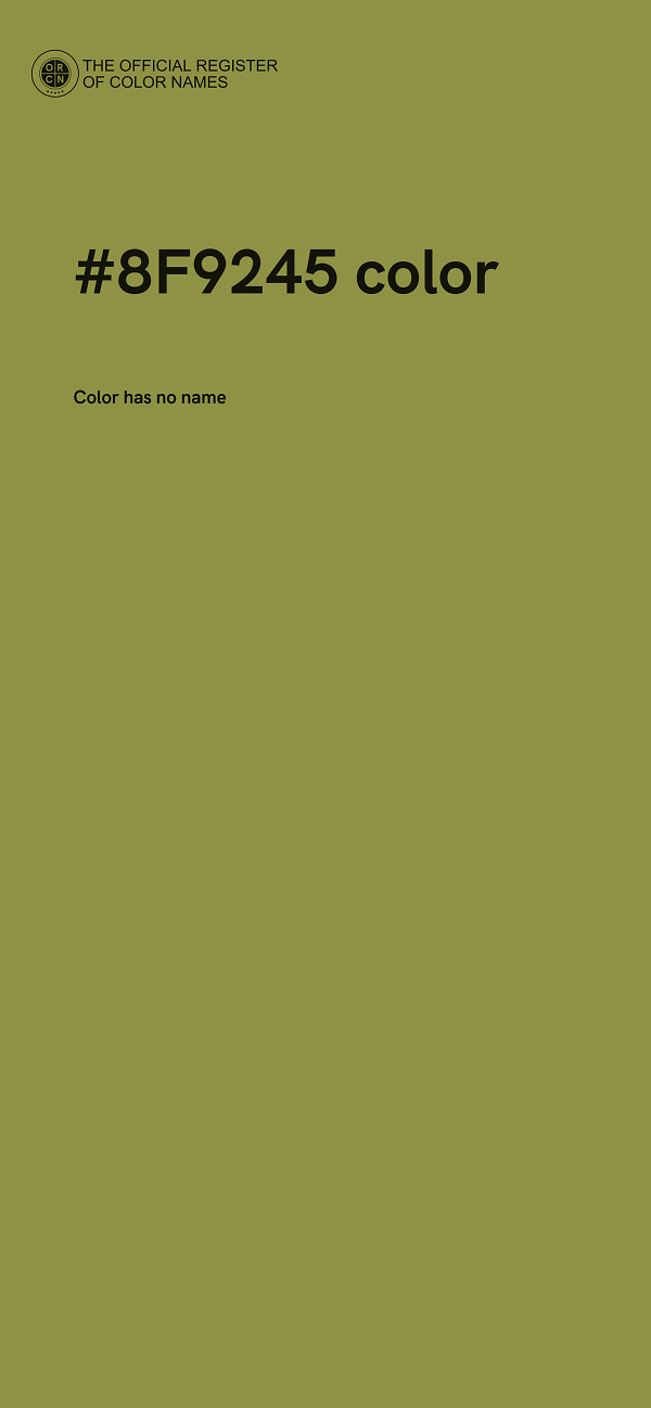 #8F9245 color image
