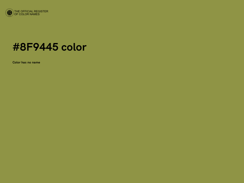 #8F9445 color image