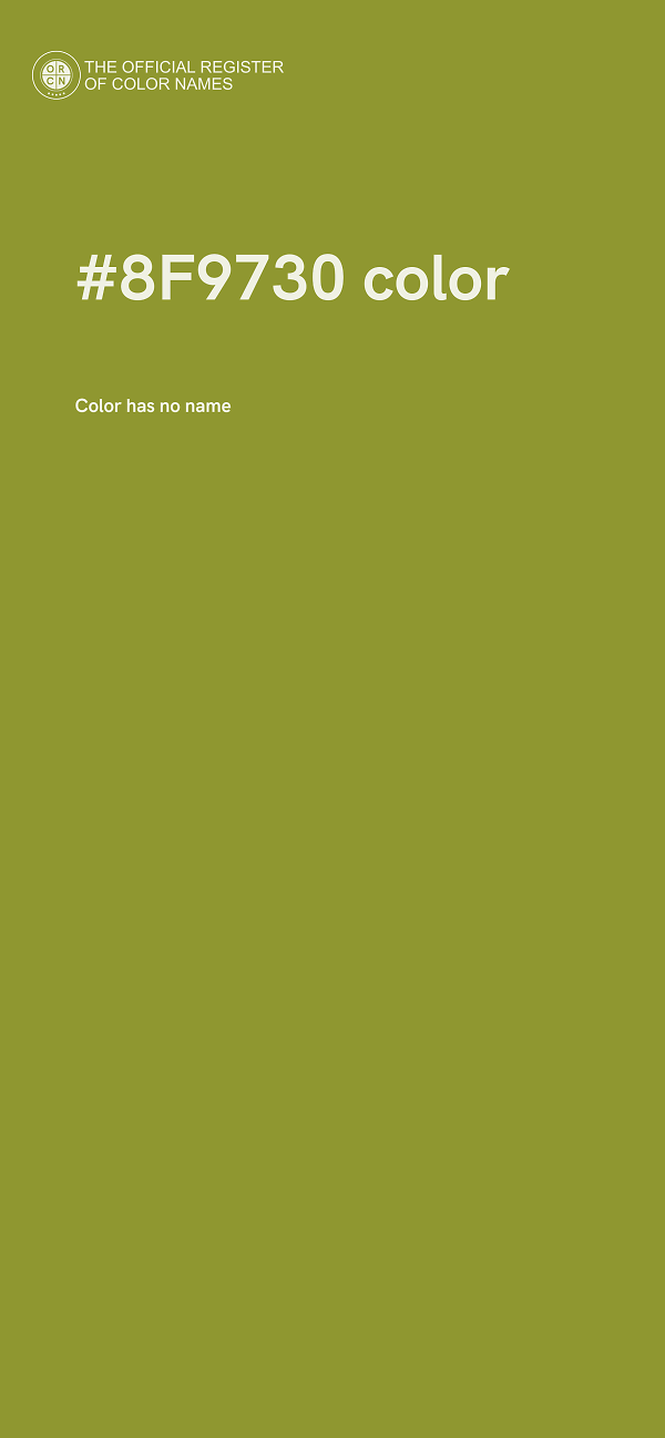 #8F9730 color image