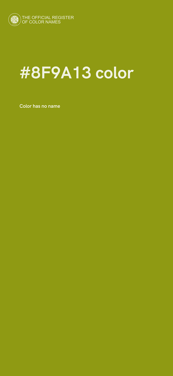 #8F9A13 color image