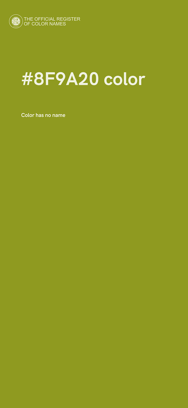 #8F9A20 color image