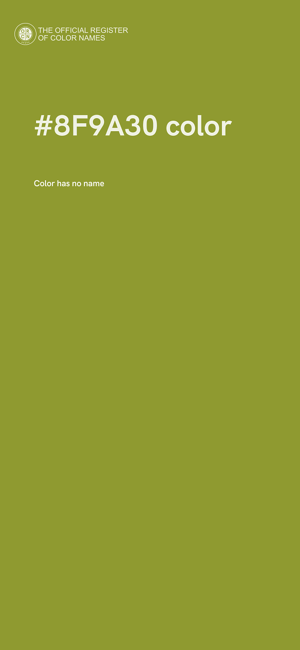 #8F9A30 color image