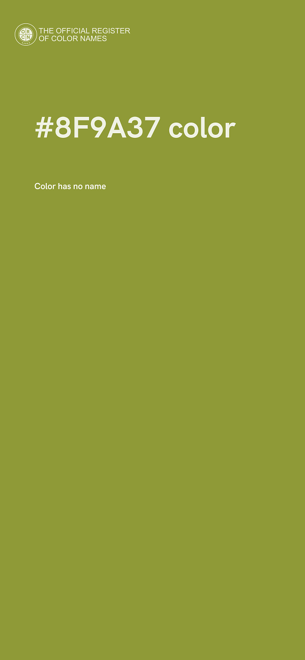 #8F9A37 color image