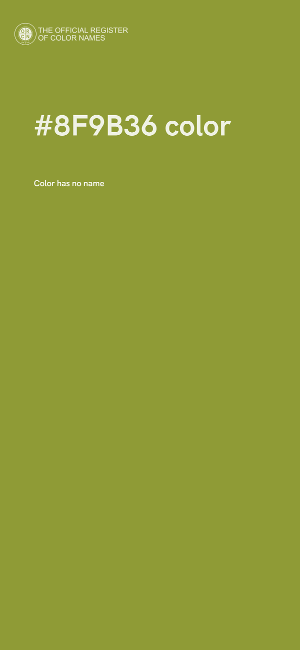 #8F9B36 color image