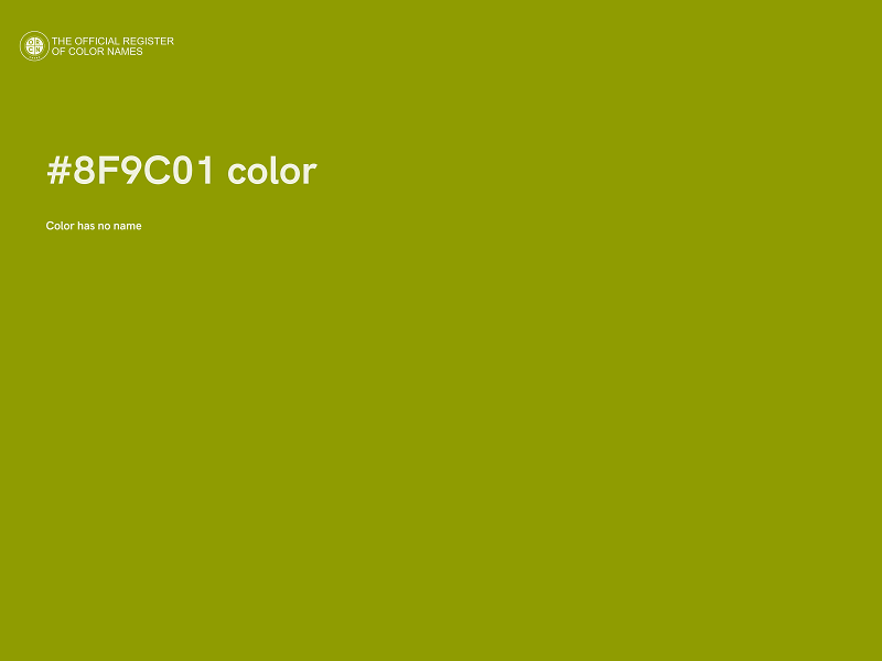 #8F9C01 color image