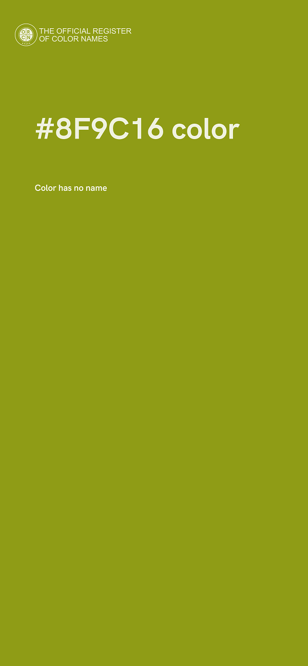 #8F9C16 color image