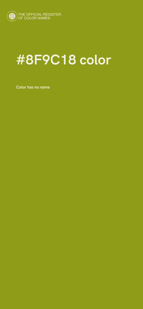 #8F9C18 color image