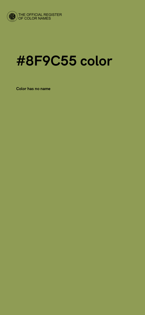 #8F9C55 color image