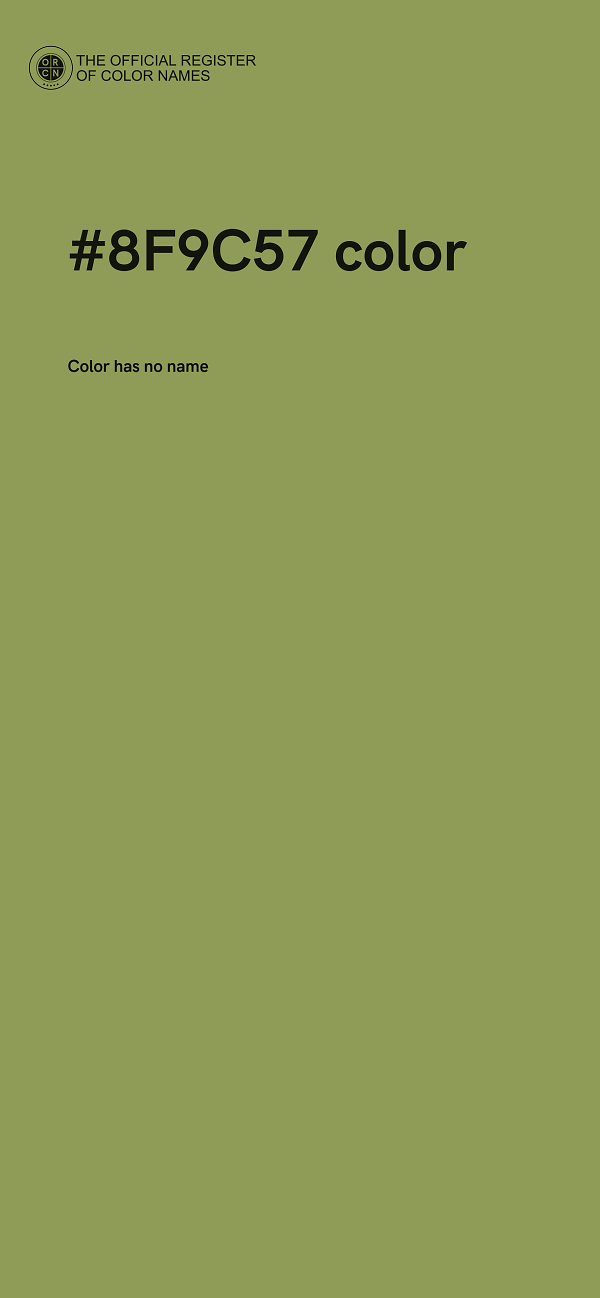 #8F9C57 color image