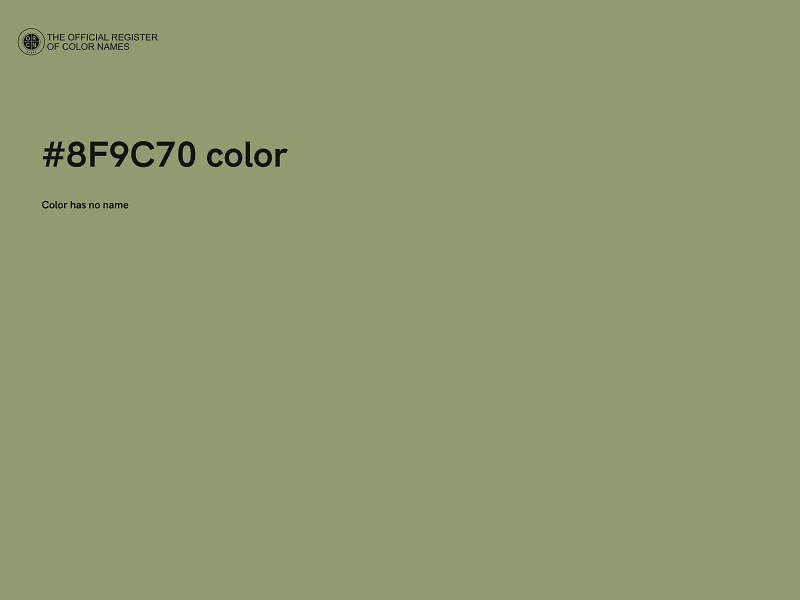 #8F9C70 color image