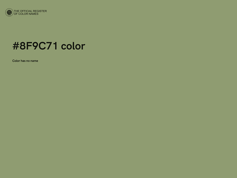 #8F9C71 color image