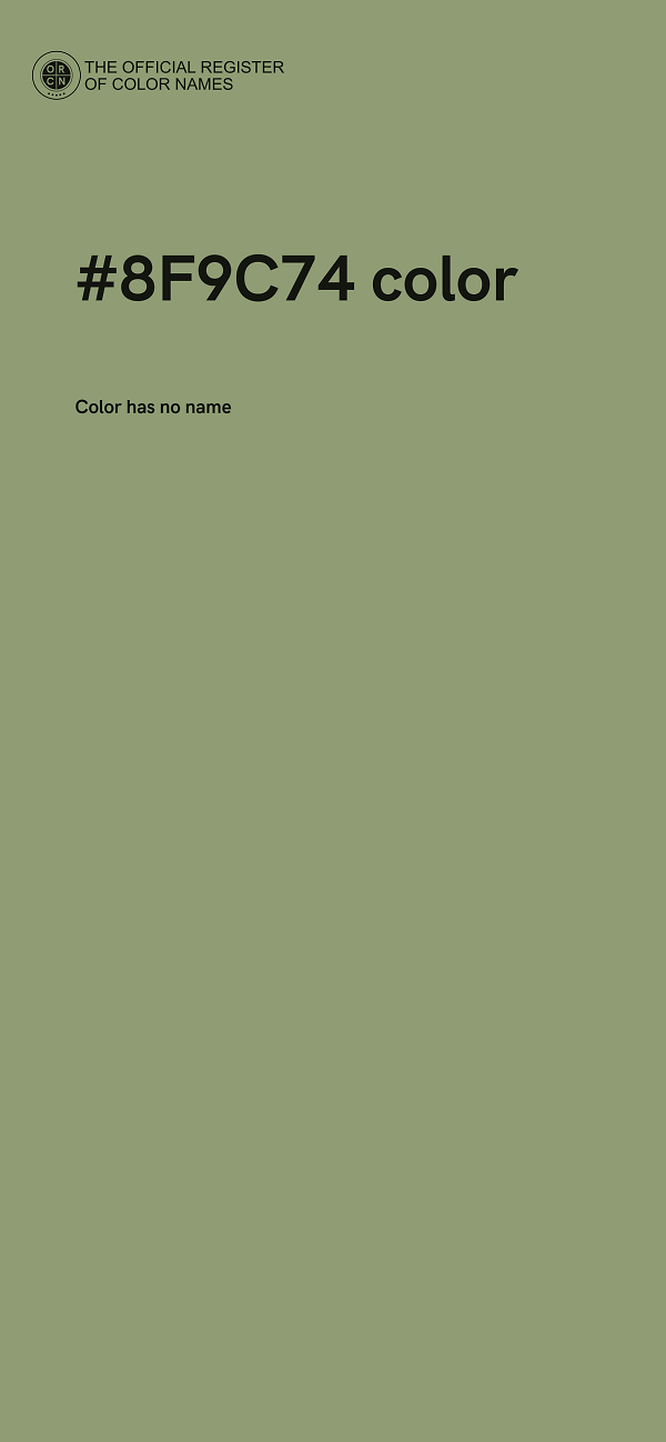 #8F9C74 color image