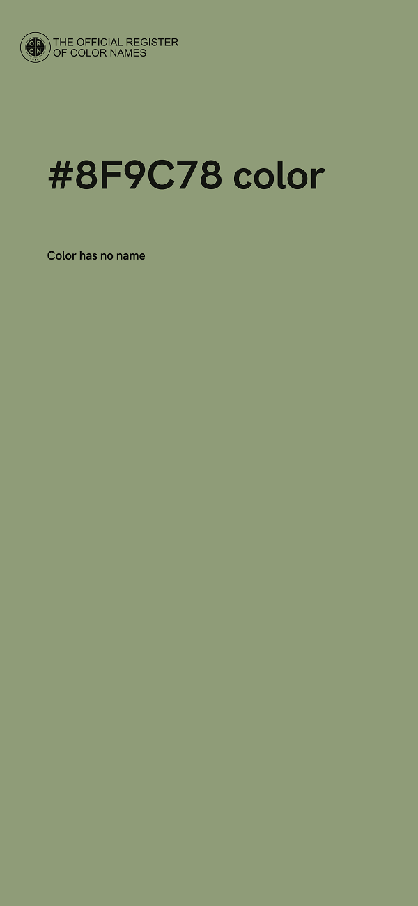 #8F9C78 color image