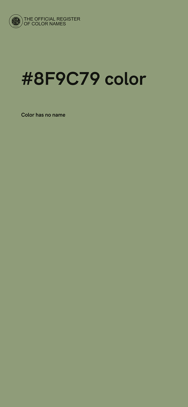 #8F9C79 color image