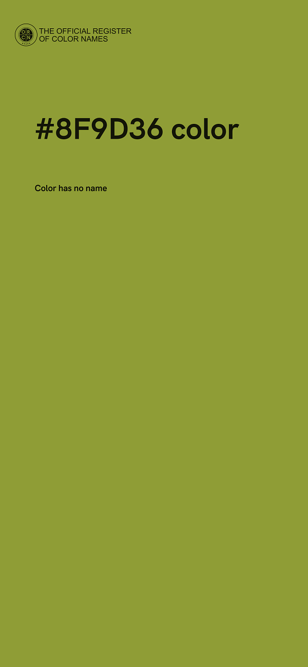 #8F9D36 color image