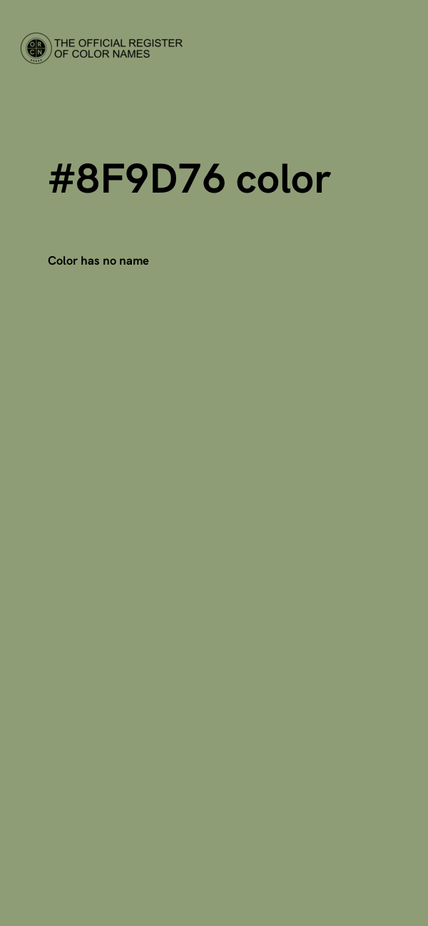 #8F9D76 color image