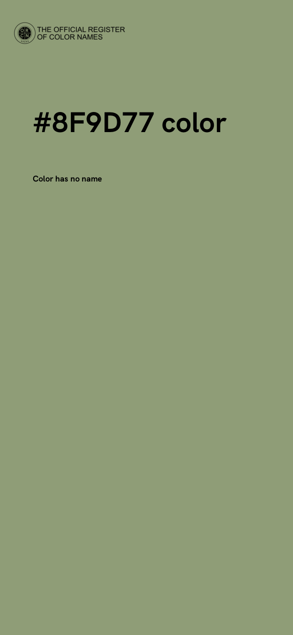 #8F9D77 color image