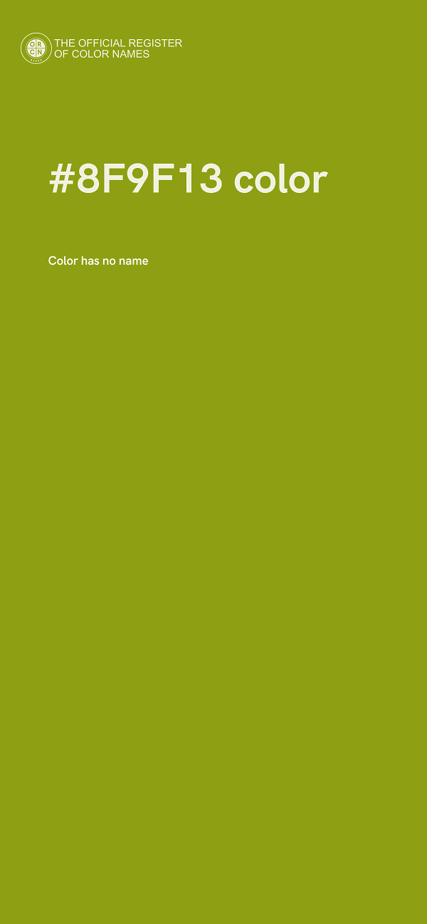 #8F9F13 color image