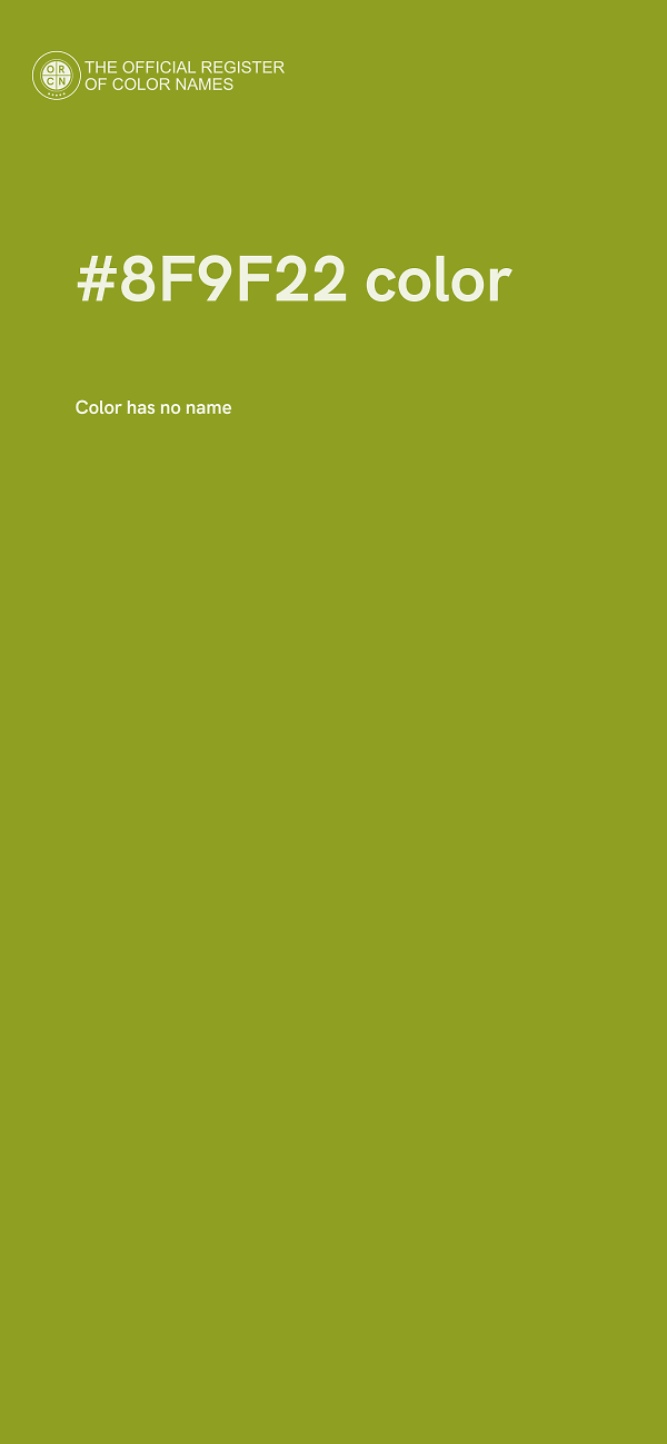 #8F9F22 color image