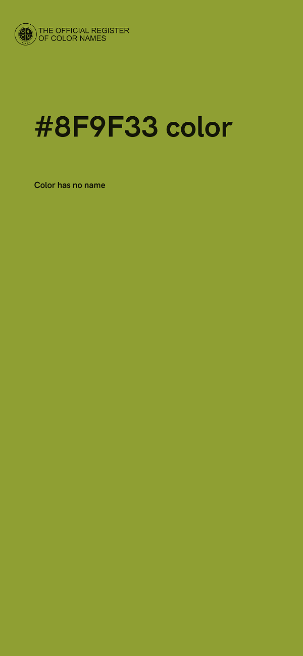 #8F9F33 color image