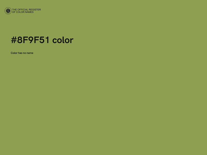 #8F9F51 color image