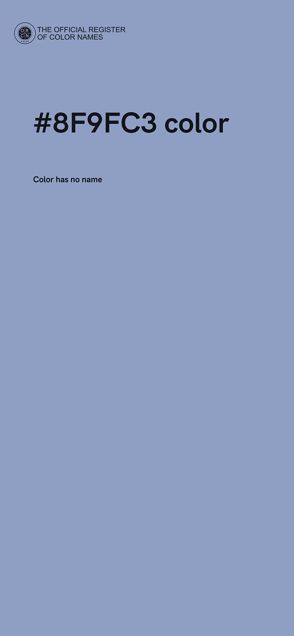 #8F9FC3 color image