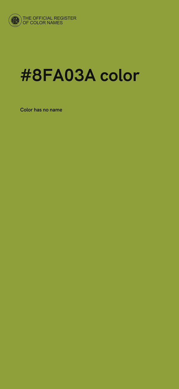 #8FA03A color image