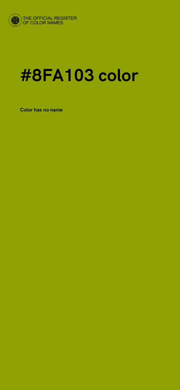 #8FA103 color image