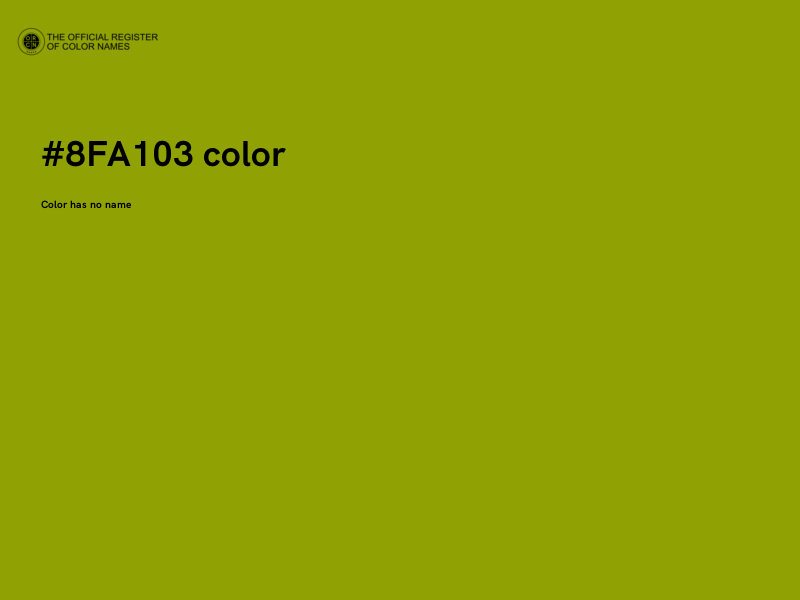 #8FA103 color image