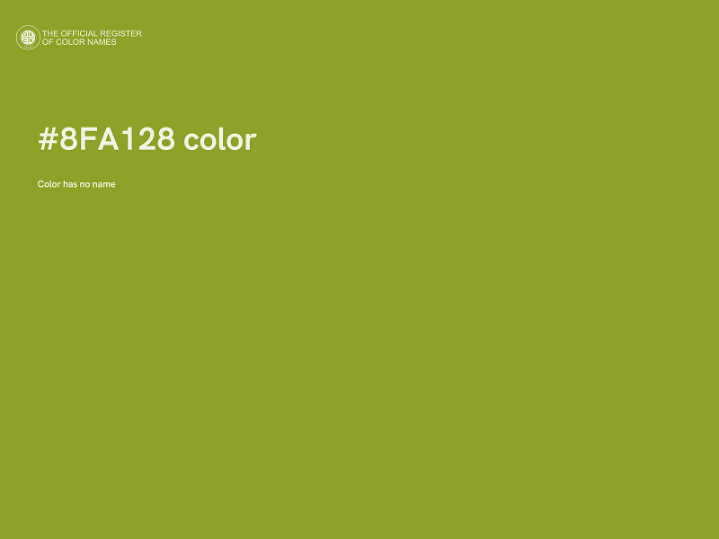 #8FA128 color image