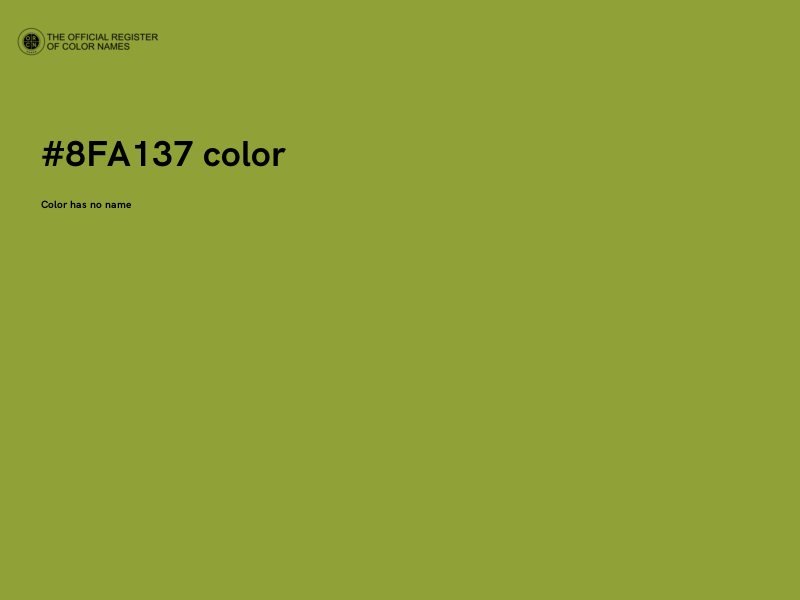 #8FA137 color image