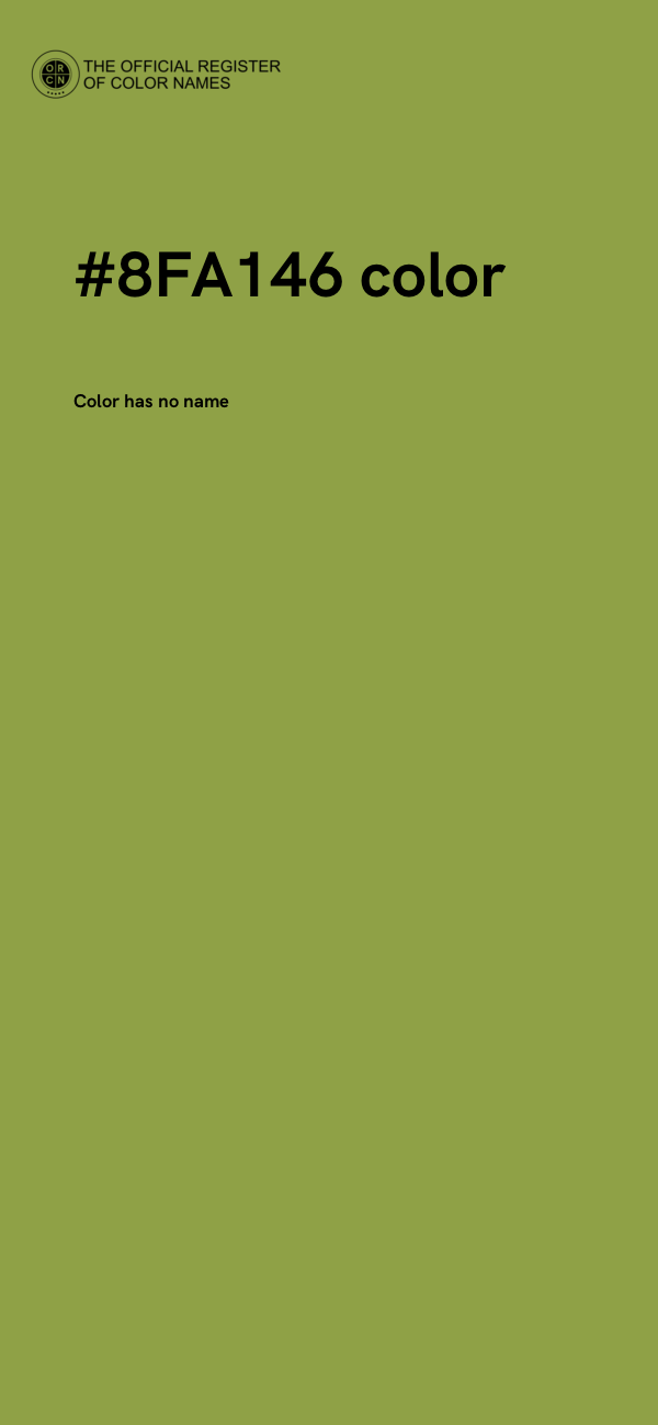 #8FA146 color image