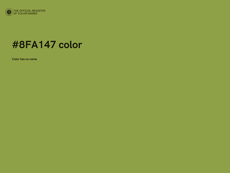 #8FA147 color image