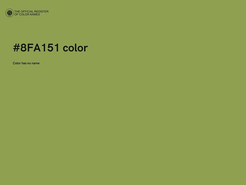 #8FA151 color image