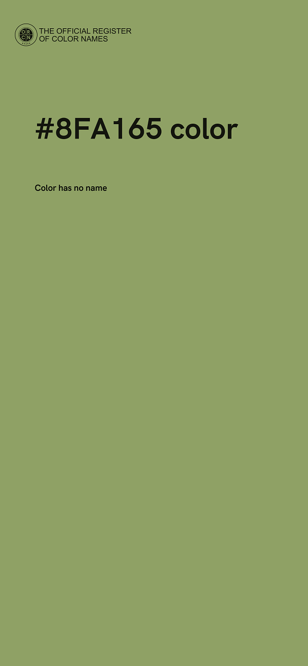 #8FA165 color image