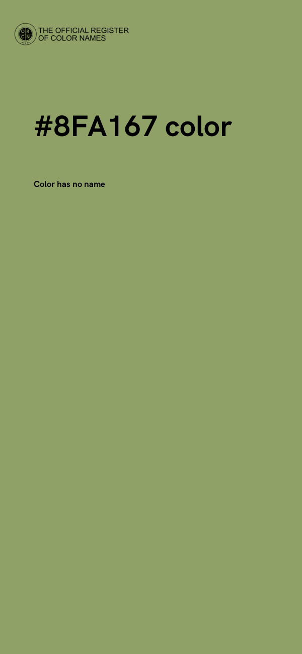 #8FA167 color image