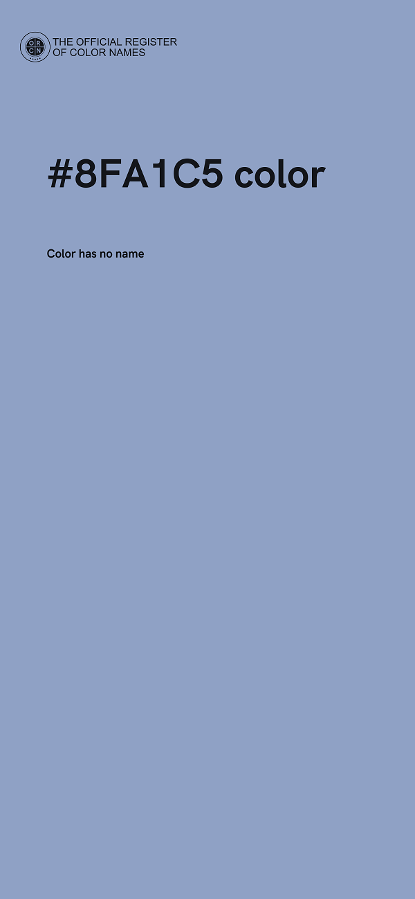 #8FA1C5 color image